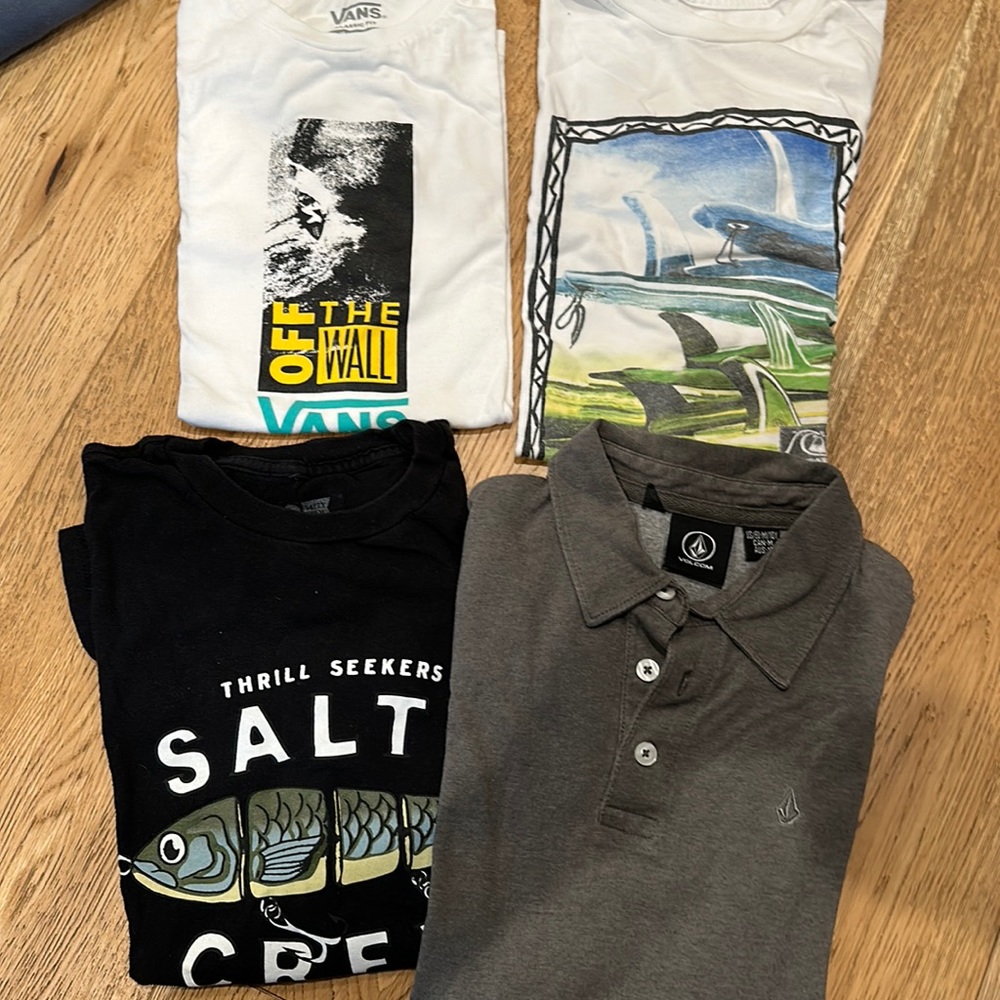 Boys 10/12 Bundle Salty Crew Vans Quicksilver